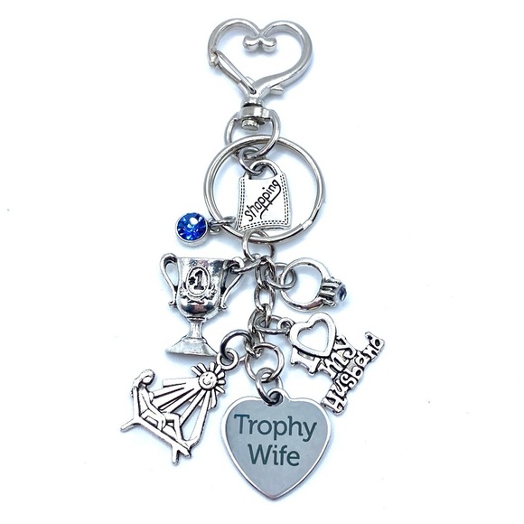 Trophy Wife Keychain Bag Charm - Picture 4 of 6